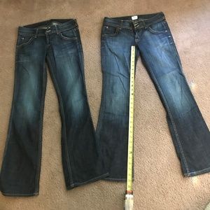 2 pairs of Hudson Jeans
